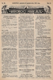 Wiadomości Parafjalne : dodatek do tygodników „Niedziela” i „Przewodnika Katolickiego”. 1935, nr 43