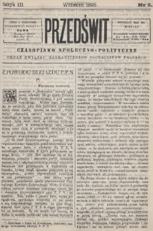 Przedświt : czasopismo społeczno-polityczne : organ Związku Zagranicznego Socyalistów Polskich. 1895, nr 9