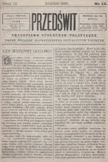 Przedświt : czasopismo społeczno-polityczne : organ Związku Zagranicznego Socyalistów Polskich. 1895, nr 12