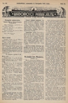 Wiadomości Parafjalne : dodatek do tygodników „Niedziela” i „Przewodnika Katolickiego”. 1935, nr 46