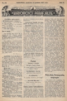 Wiadomości Parafjalne : dodatek do tygodników „Niedziela” i „Przewodnika Katolickiego”. 1935, nr 50