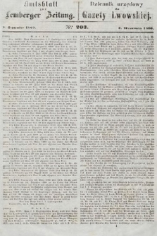 Amtsblatt zur Lemberger Zeitung = Dziennik Urzędowy do Gazety Lwowskiej. 1860, nr 203