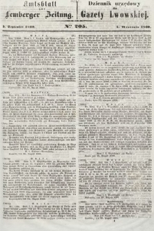 Amtsblatt zur Lemberger Zeitung = Dziennik Urzędowy do Gazety Lwowskiej. 1860, nr 205