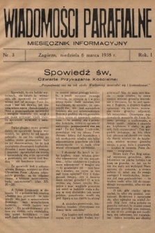 Wiadomości Parafialne : miesięcznik informacyjny. 1938, nr 3