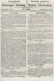 Amtsblatt zur Lemberger Zeitung = Dziennik Urzędowy do Gazety Lwowskiej. 1860, nr 209