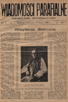 Wiadomości Parafialne : miesięcznik informacyjny. 1938, nr 5