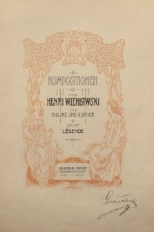 Légende : für Violine und Klavier : op. 17