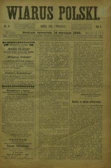 Wiarus Polski. R.2, nr 4 (14 stycznia 1892)