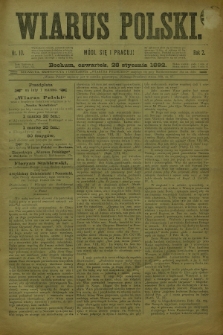 Wiarus Polski. R.2, nr 10 (28 stycznia 1892)