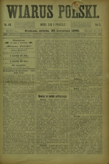 Wiarus Polski. R.2, nr 48 (30 kwietnia 1892)