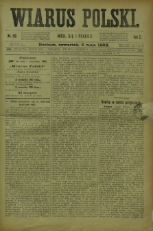 Wiarus Polski. R.2, nr 50 (5 maja 1892)