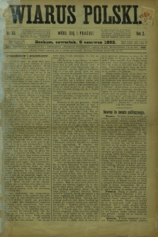 Wiarus Polski. R.2, nr 63 (9 czerwca 1892)