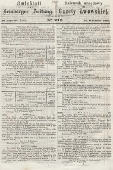Amtsblatt zur Lemberger Zeitung = Dziennik Urzędowy do Gazety Lwowskiej. 1860, nr 217
