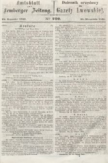Amtsblatt zur Lemberger Zeitung = Dziennik Urzędowy do Gazety Lwowskiej. 1860, nr 220