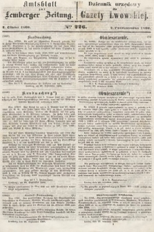 Amtsblatt zur Lemberger Zeitung = Dziennik Urzędowy do Gazety Lwowskiej. 1860, nr 226