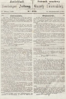 Amtsblatt zur Lemberger Zeitung = Dziennik Urzędowy do Gazety Lwowskiej. 1860, nr 234