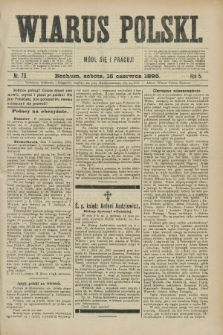 Wiarus Polski. R.5, nr 70 (15 czerwca 1895)