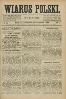 Wiarus Polski. R.5, nr 72 (20 czerwca 1895)