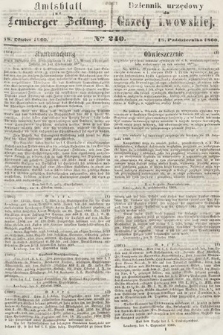 Amtsblatt zur Lemberger Zeitung = Dziennik Urzędowy do Gazety Lwowskiej. 1860, nr 240