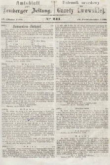 Amtsblatt zur Lemberger Zeitung = Dziennik Urzędowy do Gazety Lwowskiej. 1860, nr 241