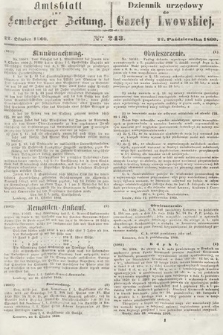 Amtsblatt zur Lemberger Zeitung = Dziennik Urzędowy do Gazety Lwowskiej. 1860, nr 243
