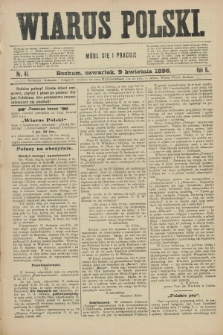 Wiarus Polski. R.6, nr 41 (9 kwietnia 1896)