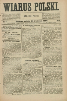 Wiarus Polski. R.6, nr 48 (25 kwietnia 1896)