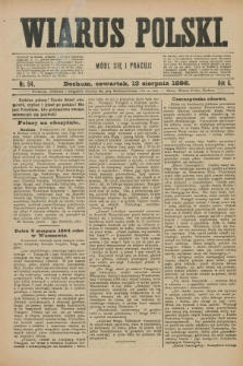 Wiarus Polski. R.6, nr 94 (13 sierpnia 1896)