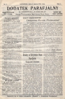 Dodatek Parafjalny do tygodnika „Niedziela” Parafji Wniebowzięcia Najświętszej Marji Panny. 1934, nr 5