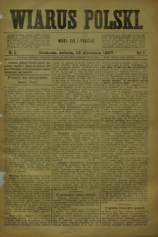 Wiarus Polski. R.7, nr 6 (16 stycznia 1897)