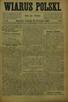 Wiarus Polski. R.7, nr 49 (27 kwietnia 1897)