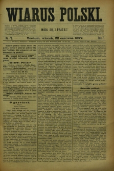 Wiarus Polski. R.7, nr 72 (22 czerwca 1897)