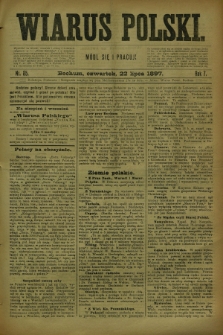Wiarus Polski. R.7, nr 85 (22 lipca 1897)