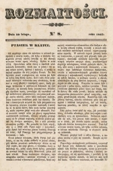 Rozmaitości : pismo dodatkowe do Gazety Lwowskiej. 1847, nr 8