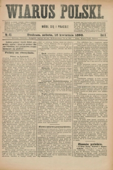 Wiarus Polski. R.8, nr 45 (16 kwietnia 1898) + dod.
