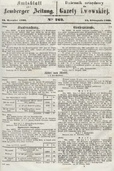Amtsblatt zur Lemberger Zeitung = Dziennik Urzędowy do Gazety Lwowskiej. 1860, nr 263
