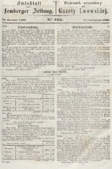 Amtsblatt zur Lemberger Zeitung = Dziennik Urzędowy do Gazety Lwowskiej. 1860, nr 265