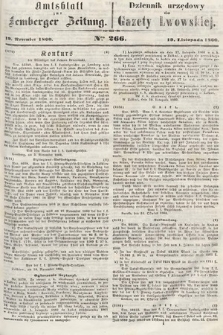 Amtsblatt zur Lemberger Zeitung = Dziennik Urzędowy do Gazety Lwowskiej. 1860, nr 266