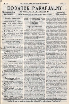 Dodatek Parafjalny do tygodnika „Niedziela” Parafji Wniebowzięcia Najświętszej Marji Panny. 1934, nr 21