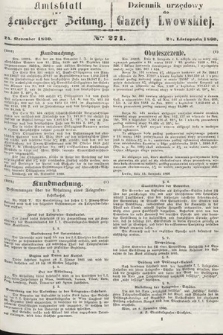 Amtsblatt zur Lemberger Zeitung = Dziennik Urzędowy do Gazety Lwowskiej. 1860, nr 271