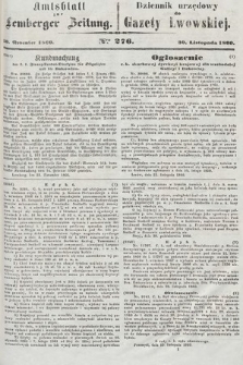 Amtsblatt zur Lemberger Zeitung = Dziennik Urzędowy do Gazety Lwowskiej. 1860, nr 276