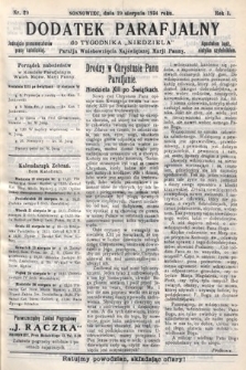 Dodatek Parafjalny do tygodnika „Niedziela” Parafji Wniebowzięcia Najświętszej Marji Panny. 1934, nr 29