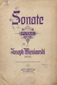 Sonate pour piano : op. 22