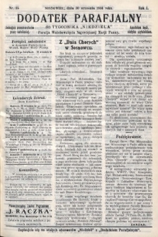 Dodatek Parafjalny do tygodnika „Niedziela” Parafji Wniebowzięcia Najświętszej Marji Panny. 1934, nr 35