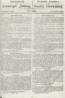 Amtsblatt zur Lemberger Zeitung = Dziennik Urzędowy do Gazety Lwowskiej. 1860, nr 280