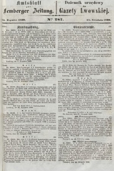 Amtsblatt zur Lemberger Zeitung = Dziennik Urzędowy do Gazety Lwowskiej. 1860, nr 287