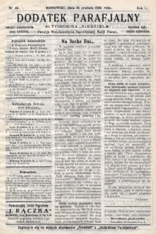 Dodatek Parafjalny do tygodnika „Niedziela” Parafji Wniebowzięcia Najświętszej Marji Panny. 1934, nr 46