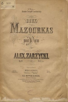 Deux mazourkas : pour piano : op. 20