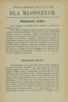 Dla Młodszych : dodatek do „Miesięcznika” nr 9 i 10 z r. 1901 (wrzesień i październik)