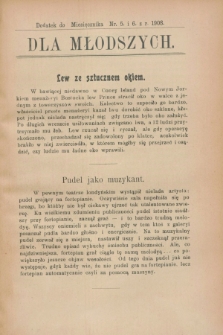 Dla Młodszych : dodatek do „Miesięcznika” nr 5 i 6 z r. 1903 (maj i czerwiec)